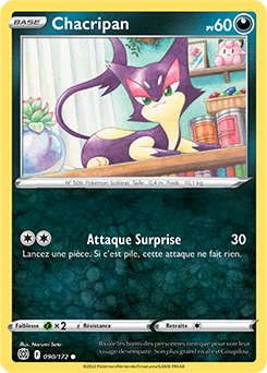 Carte Pokémon Communes Chacripan 090/172 de la série Stars Étincelantes