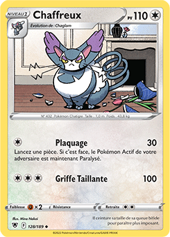 Carte Pokémon Chaffreux 128/189 de la série Astres Radieux en vente au meilleur prix