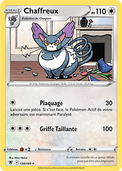 Carte Pokémon Peu commune Chaffreux 128/189 de la série Astres Radieux