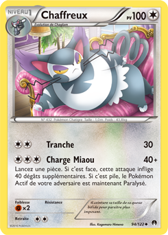 Carte Pokémon Chaffreux 94/122 de la série Rupture Turbo en vente au meilleur prix