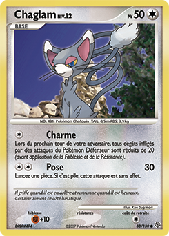 Carte Pokémon Chaglam 83/130 de la série Diamant & Perle en vente au meilleur prix