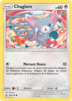 Carte Pokémon Chaglam 108/156 de la série Ultra Prisme en vente au meilleur prix