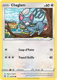 Carte Pokémon Chaglam 115/163 de la série Styles de Combat en vente au meilleur prix