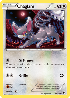 Carte Pokémon Chaglam 93/122 de la série Rupture Turbo en vente au meilleur prix