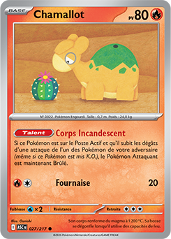 Carte Pokémon Chamallot 27/217 de la série Héros Transcendants en vente au meilleur prix