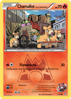 Carte Pokémon Commune Chamallot de la Team Magma 1/34 de la série Double Danger