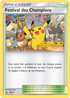 Carte Pokémon Promo Champions Festival SM231 de la série Promos Soleil et Lune