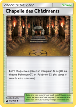 Carte Pokémon Peu commune Chapelle des Châtiments 143/168 de la série Tempête Céleste