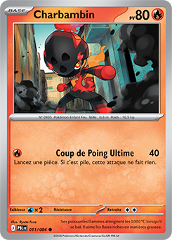 Carte Pokémon Charbambin 11/84 de la série Nuit Noire en vente au meilleur prix