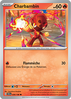 Carte Pokémon Charbambin 039/198 de la série Écarlate et Violet en vente au meilleur prix