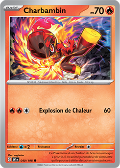 Carte Pokémon Charbambin 040/198 de la série Écarlate et Violet en vente au meilleur prix