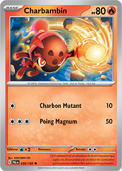 Carte Pokémon Charbambin 039/193 de la série Évolutions à Paldea en vente au meilleur prix