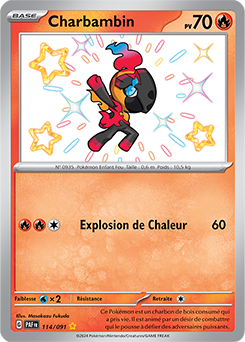 Carte Pokémon Charbambin 114/91 de la série Destinées de Paldea en vente au meilleur prix
