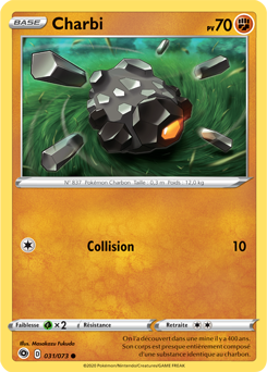 Carte Pokémon Commune Charbi 031/073 de la série La Voie du Maître