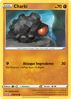 Carte Pokémon Charbi 78/163 de la série Styles de Combat en vente au meilleur prix