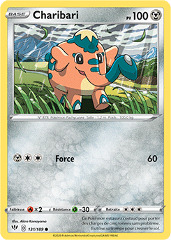 Carte Pokémon Charibari 131/189 de la série Ténèbres Embrasées en vente au meilleur prix