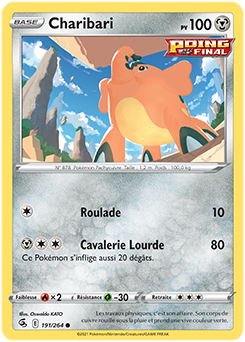 Carte Pokémon Charibari 191/264 de la série Poing de Fusion en vente au meilleur prix