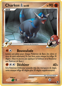 Carte Pokémon Holographique Rare Charkos 11/111 de la série Rivaux Émergents