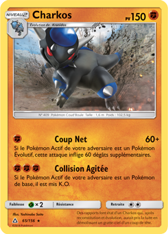Carte Pokémon Holographique Rare Charkos 65/156 de la série Ultra Prisme