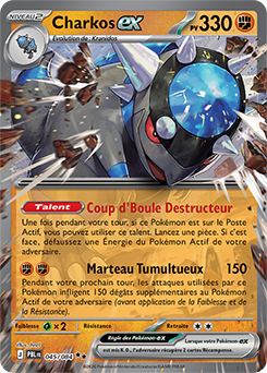 Carte Pokémon Charkos ex 45/84 de la série Nuit Noire en vente au meilleur prix