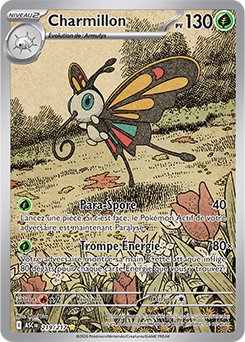 Carte Pokémon Illustration rare Charmillon 219/217 de la série Héros Transcendants