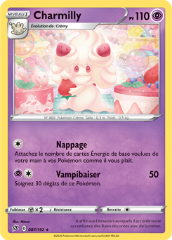 Carte Pokémon Rare Charmilly 87/192 de la série Clash des Rebelles