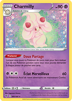 Carte Pokémon Rare Charmilly 081/185 de la série Voltage Éclatant