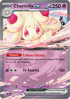 Carte Pokémon Double rare Charmilly ex 75/159 de la série Aventures Ensemble