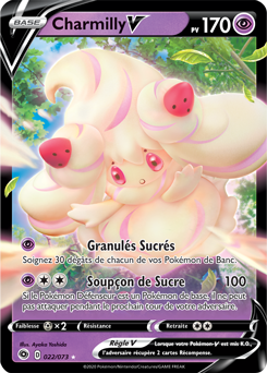 Carte Pokémon Ultra rare V Charmilly V 022/073 de la série La Voie du Maître