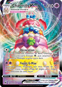 Carte Pokémon Ultra rare VMAX Charmilly VMAX 023/073 de la série La Voie du Maître