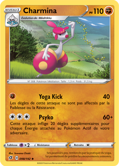 Carte Pokémon Peu commune Charmina 98/192 de la série Clash des Rebelles