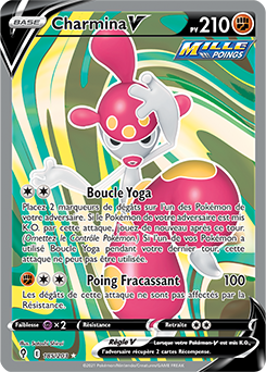 Carte Pokémon Full Art V Charmina V 185/203 de la série Évolution Céleste