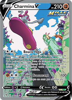 Carte Pokémon Full Art V Charmina V 186/203 de la série Évolution Céleste