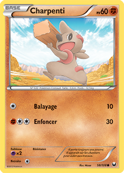 Carte Pokémon Charpenti 58/108 de la série Explorateurs Obscurs en vente au meilleur prix