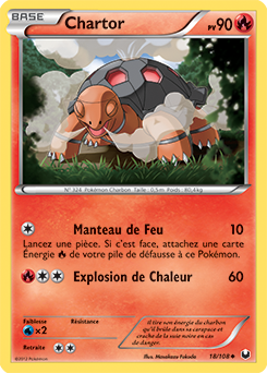 Carte Pokémon Peu commune Chartor 18/108 de la série Explorateurs Obscurs