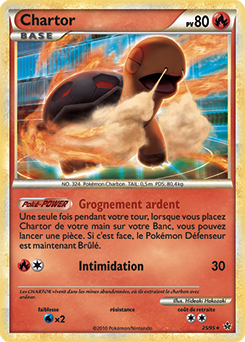 Carte Pokémon Rare Chartor 25/95 de la série Déchaînement
