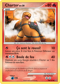 Carte Pokémon Chartor 100/127 de la série Platine en vente au meilleur prix