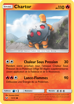 Carte Pokémon Commune Chartor 11/73 de la série Légendes Brillantes