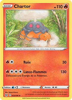 Carte Pokémon Chartor 023/196 de la série Origine Perdue en vente au meilleur prix