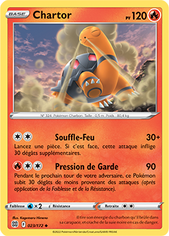 Carte Pokémon Peu commune Chartor 023/172 de la série Stars Étincelantes