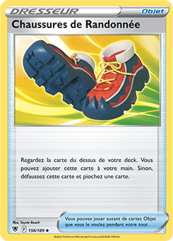 Carte Pokémon Peu commune Chaussures de Randonnée 156/189 de la série Astres Radieux