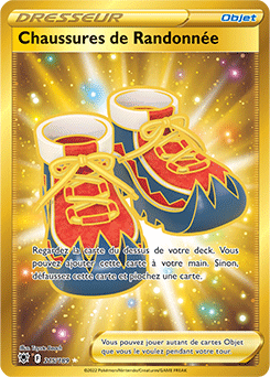 Carte Pokémon Chaussures de Randonnée 215/189 de la série Astres Radieux en vente au meilleur prix
