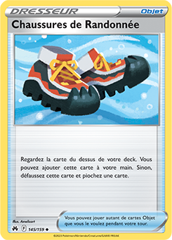 Carte Pokémon Chaussures de Randonnée 145/159 de la série Zénith Suprême en vente au meilleur prix
