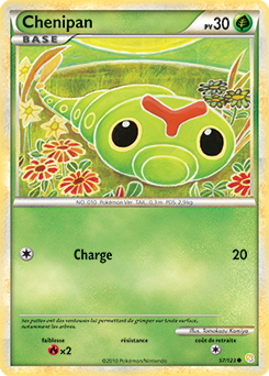Carte Pokémon Commune Chenipan 57/123 de la série HeartGold SoulSilver