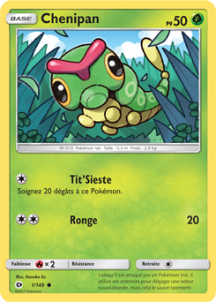 Carte Pokémon Chenipan 1/149 de la série Soleil & Lune en vente au meilleur prix