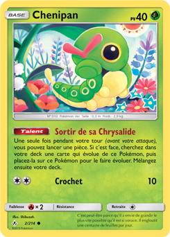 Carte Pokémon Chenipan 2/214 de la série Alliance Infallible en vente au meilleur prix