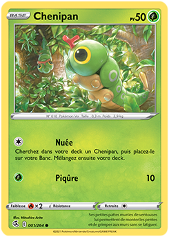 Carte Pokémon Communes Chenipan 1/264 de la série Poing de Fusion