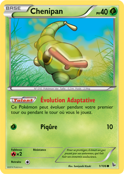 Carte Pokémon Chenipan 1/106 de la série Étincelle en vente au meilleur prix