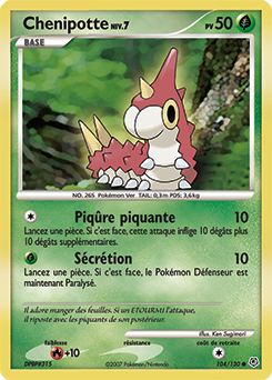 Carte Pokémon Chenipotte 104/130 de la série Diamant & Perle en vente au meilleur prix