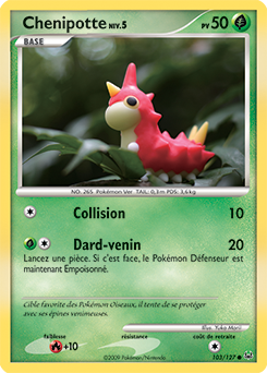 Carte Pokémon Chenipotte 103/127 de la série Platine en vente au meilleur prix